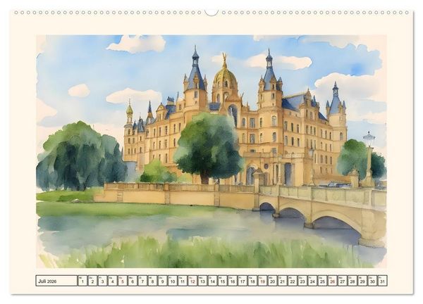 Produktbild: Deutsche Schl&ouml;sser und Burgen (hochwertiger Premium Wandkalender 2026 DIN A2 quer), Kunstdruck in Hochglanz
