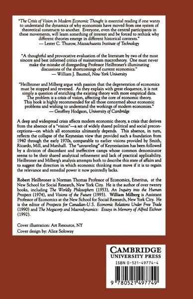 Produktbild: The Crisis of Vision in Modern Economic Thought
