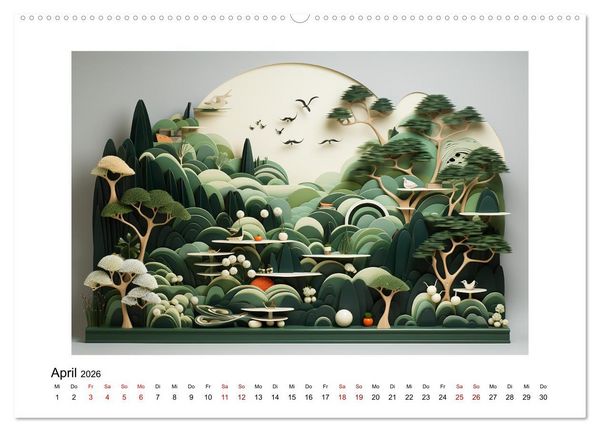 Produktbild: Paper Art (hochwertiger Premium Wandkalender 2026 DIN A2 quer), Kunstdruck in Hochglanz