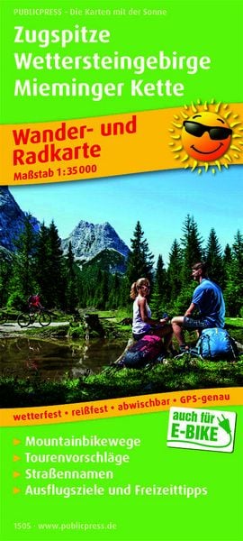 Zugspitze - Wettersteingebirge - Mieminger Kette. Wander- und Radkarte 1 : 35 000, Sonstige von , KOMPASS freytag und berndt, 978-3-96132-505-4