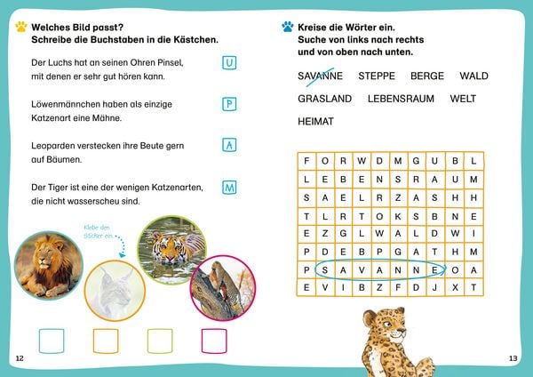 Produktbild: WAS IST WAS Erstes Lesen Leser&auml;tsel. Raubkatzen