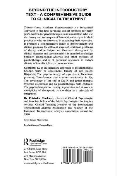 Produktbild: Transactional Analysis Psychotherapy