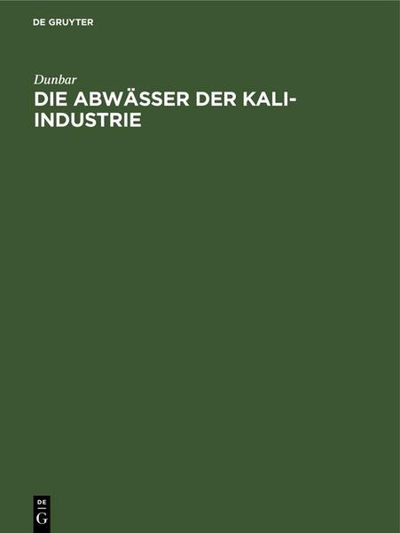 Produktbild: Die Abw&auml;sser der Kali-Industrie