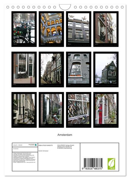 Produktbild: Amsterdam (Wandkalender 2026 DIN A4 hoch), CALVENDO Monatskalender