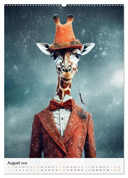 Produktbild: Animalia Fusion (High Quality Premium Wall Calendar 2026 DIN A2 portrait),CALVENDO 12 Month Wall Calendar