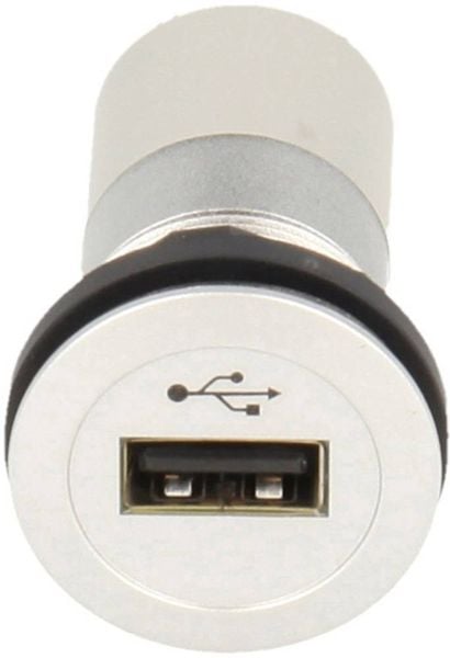 Produktbild: USB-Einbaubuchsen 2.0 Buchse, Einbau mit LED-Farbring: Blau RRJ_USB_AA_B Schlegel Inhalt: 1 St.