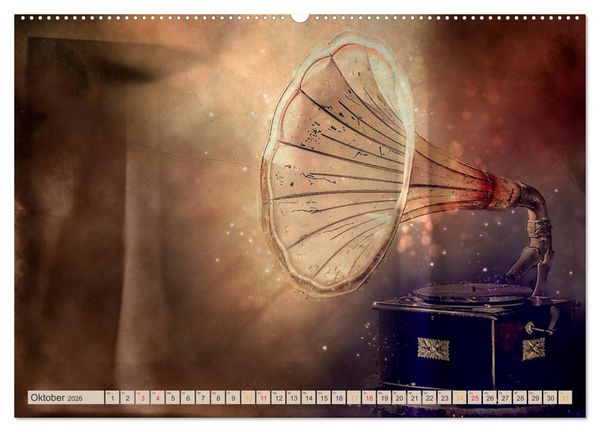Produktbild: Grammophone - Zeitzeugen der Geschichte (hochwertiger Premium Wandkalender 2026 DIN A2 quer), Kunstdruck in Hochglanz
