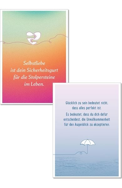 Produktbild: Die Lebensfreude-Postkarten. Ich kann. Ich will. Ich werde.