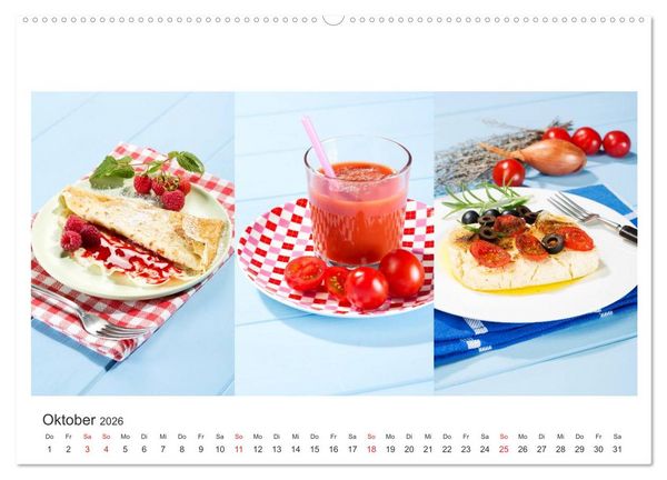 Produktbild: K&ouml;stlichkeiten aus der K&uuml;che (hochwertiger Premium Wandkalender 2026 DIN A2 quer), Kunstdruck in Hochglanz