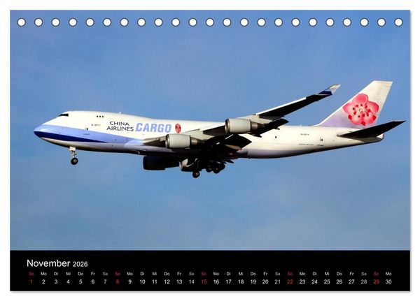 Produktbild: Internationale Frachtflugzeuge (Tischkalender 2026 DIN A5 quer), CALVENDO Monatskalender
