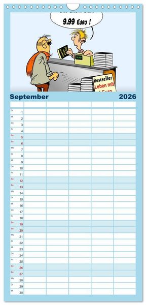 Produktbild: Familienplaner 2026 - Trumix Cartoons - Dumm gelaufen mit 5 Spalten (Wandkalender, 21 x 45 cm) CALVENDO