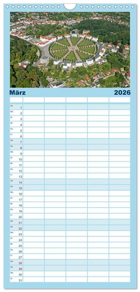 Produktbild: Familienplaner 2026 - Norddeutschland aus der Luft mit 5 Spalten (Wandkalender, 21 x 45 cm) CALVENDO