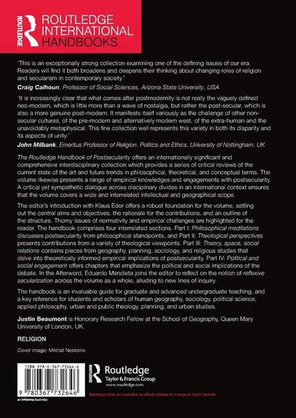 Produktbild: The Routledge Handbook of Postsecularity