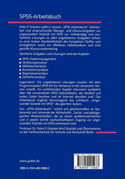 Produktbild: SPSS-Arbeitsbuch