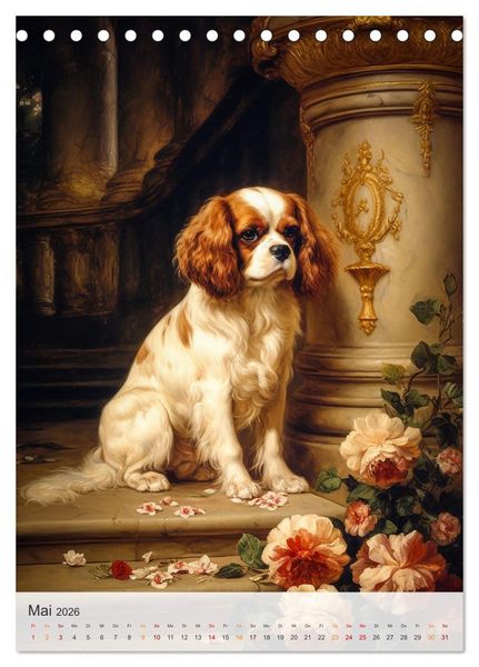 Produktbild: Cavalier King Charles Spaniel (Tischkalender 2026 DIN A5 hoch), CALVENDO Monatskalender