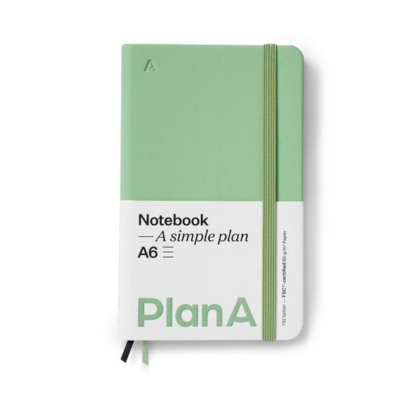 Produktbild: Notizbuch A6 Hardcover Liniert Sage Green
