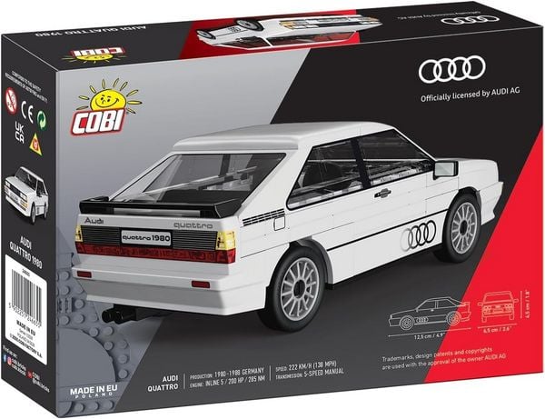 Produktbild: COBI 24665 - Audi Quattro 1980, wei&szlig;, 1:35, Bausatz, 79 Klemmbausteine