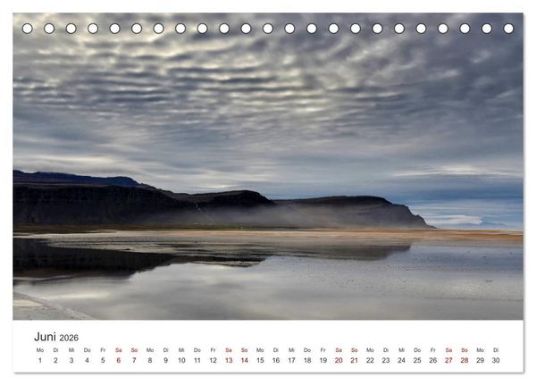Produktbild: Landschaftstr&auml;ume in den Westfjorden (Tischkalender 2026 DIN A5 quer), CALVENDO Monatskalender
