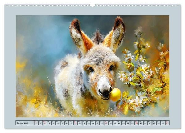 Produktbild: Zwergesel. Kleine Langohren mit gro&szlig;em Charme (hochwertiger Premium Wandkalender 2027 DIN A2 quer), Kunstdruck in Hochglanz
