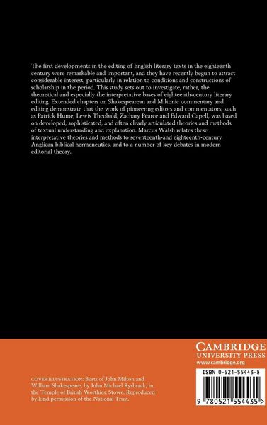 Produktbild: Shakespeare, Milton and Eighteenth-Century Literary Editing