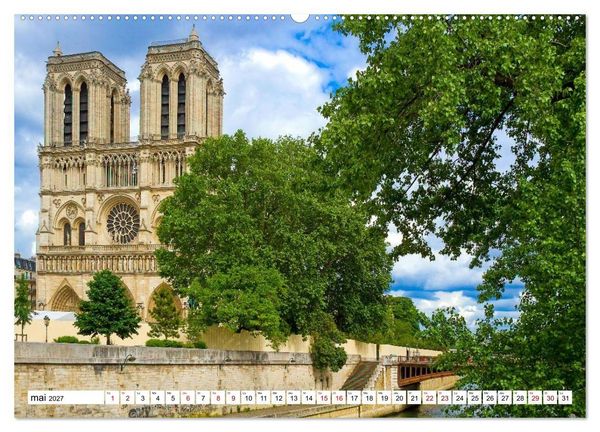Produktbild: Les cath&eacute;drales fran&ccedil;aises &ndash; Des chefs-d'&oelig;uvre de l&rsquo;architecture gothique (Calendrier mural 2027 DIN A2 vertical) calendrier de bureau