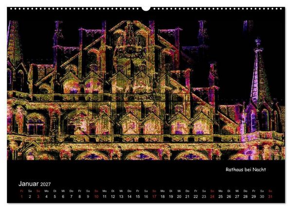 Produktbild: M&uuml;nchen digital (hochwertiger Premium Wandkalender 2027 DIN A2 quer), Kunstdruck in Hochglanz