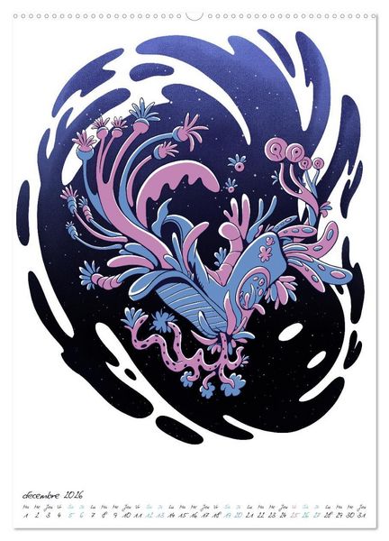 Produktbild: Plantes spatiales extraterrestres (Calendrier mural 2026 DIN A2 horizontal) calendrier de bureau