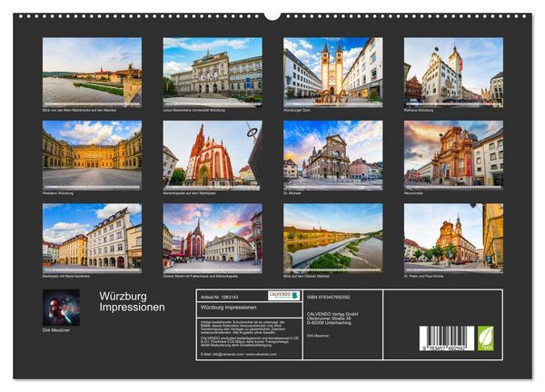 Produktbild: W&uuml;rzburg Impressionen (hochwertiger Premium Wandkalender 2026 DIN A2 quer), Kunstdruck in Hochglanz