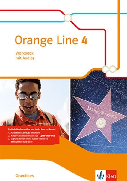 Orange Line 4. Workbook mit Audios. Grundkurs Klasse 8. Ausgabe 2014, Set von , Klett Schulbuchverlag, 9783125483842