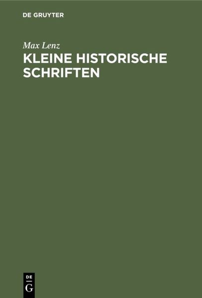 Produktbild: Kleine historische Schriften