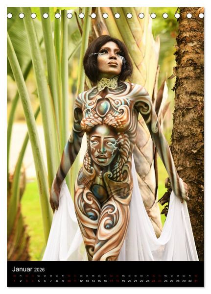 Produktbild: Equatorial Guinea Bodypainting Festival "Origins" (Tischkalender 2026 DIN A5 hoch), CALVENDO Monatskalender