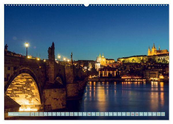 Produktbild: Die Karlsbr&uuml;cke in Prag (Wandkalender 2026 DIN A2 quer), CALVENDO Monatskalender
