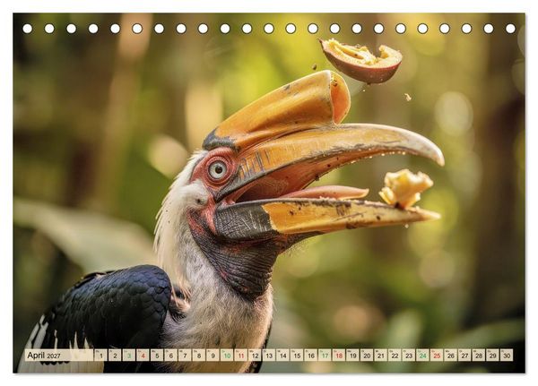 Produktbild: Nashornv&ouml;gel (Tischkalender 2027 DIN A5 quer), CALVENDO Monatskalender