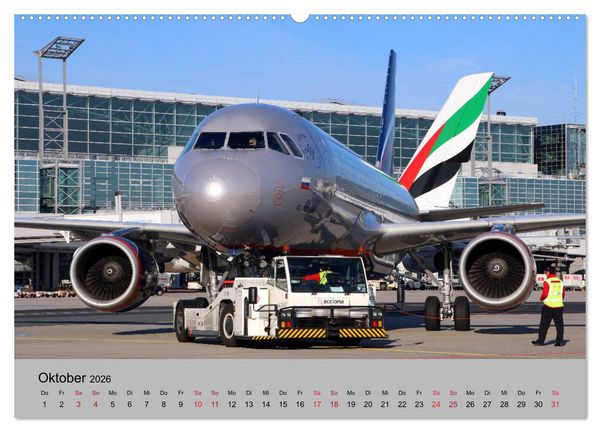 Produktbild: Welt der Flugzeuge - Faszination Luftfahrt 2026 (hochwertiger Premium Wandkalender 2026 DIN A2 quer), Kunstdruck in Hochglanz