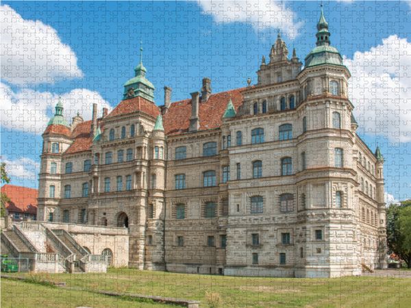 Produktbild: CALVENDO Puzzle Schloss G&uuml;strow | 1000 Teile Lege-Gr&ouml;&szlig;e 64x48cm Foto-Puzzle f&uuml;r gl&uuml;ckliche Stunden