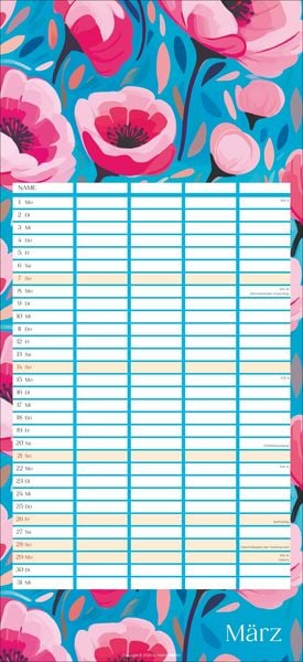 Produktbild: Floral total Familienplaner 2027