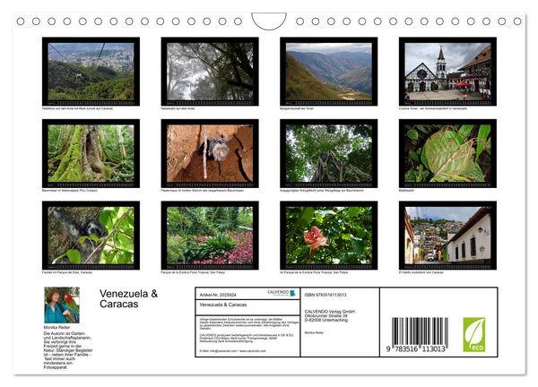 Produktbild: Venezuela & Caracas (Wandkalender 2026 DIN A4 quer), CALVENDO Monatskalender