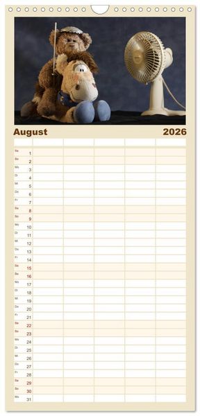 Produktbild: Familienplaner 2026 - Herr Nopf ist da! mit 5 Spalten (Wandkalender, 21 x 45 cm) CALVENDO