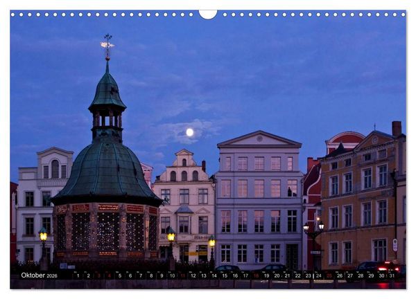 Produktbild: Deutsche Hansest&auml;dte - L&uuml;beck Wismar Rostock Stralsund (Wandkalender 2026 DIN A3 quer), CALVENDO Monatskalender