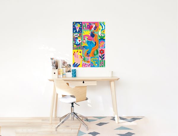 Produktbild: Mosaikposter Be Happy