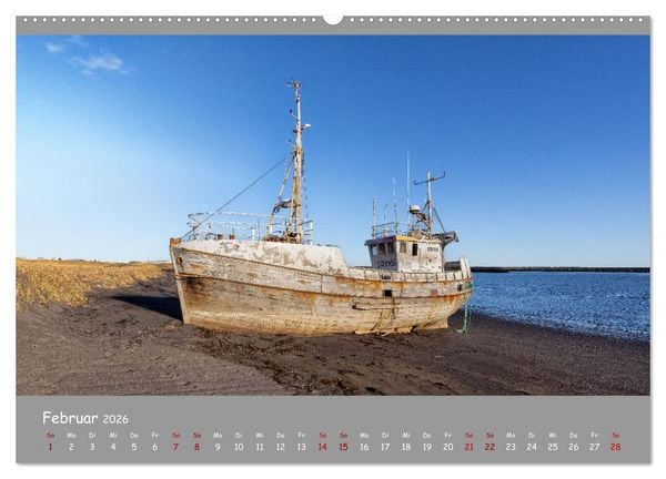 Produktbild: Wracks der Vergangenheit &ndash; Gestrandete Zeugen der Zeit (Wandkalender 2026 DIN A2 quer), CALVENDO Monatskalender