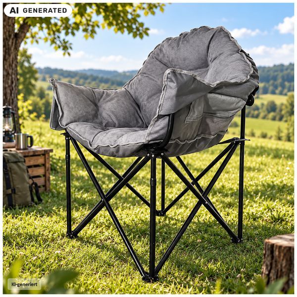 Produktbild: HTI-Living Klappbarer Komfortsessel mit weichem Velvet Bezug