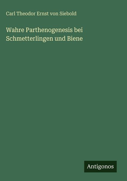Produktbild: Wahre Parthenogenesis bei Schmetterlingen und Biene
