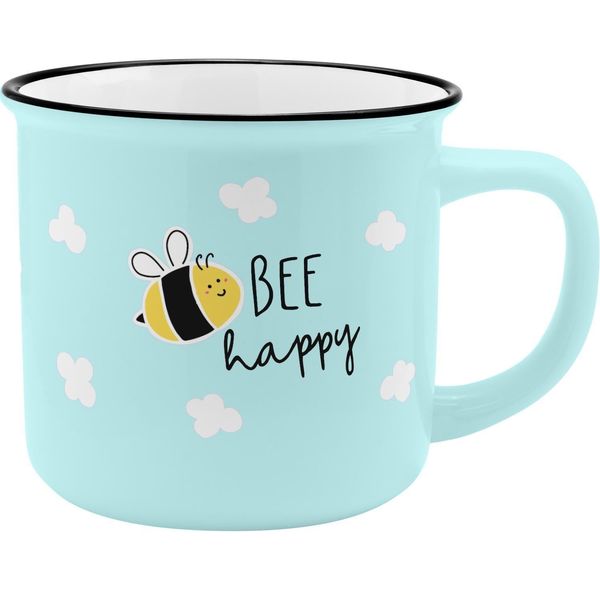 Becher in Emaille-Optik "BEE happy"