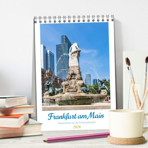 Produktbild: Frankfurt am Main - Impressionen aus der Finanzmetropole (Tischkalender 2026 DIN A5 hoch), CALVENDO Monatskalender