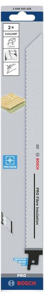 Produktbild: Bosch Accessories 2608635528 S&auml;bels&auml;geblatt S 1213 AWP, Precision for FibreInsulation, 2er-Pack 1 St.
