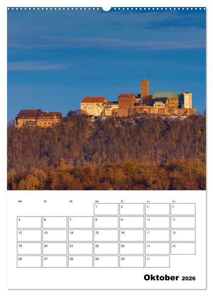 Produktbild: Die Th&uuml;ringer Wartburg (Wandkalender 2026 DIN A2 hoch), CALVENDO Monatskalender
