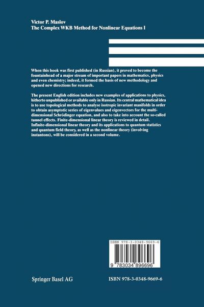 Produktbild: The Complex WKB Method for Nonlinear Equations I