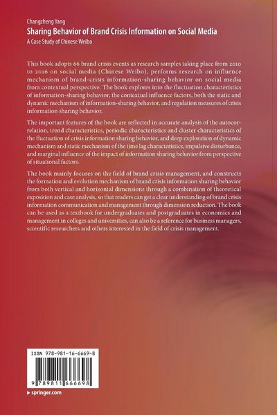 Produktbild: Sharing Behavior of Brand Crisis Information on Social Media