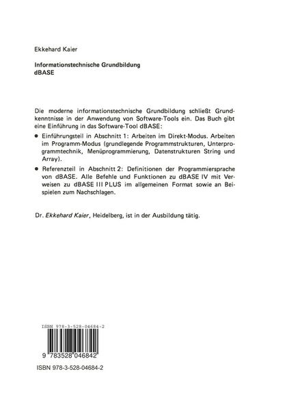 Produktbild: Informationstechnische Grundbildung dBASE